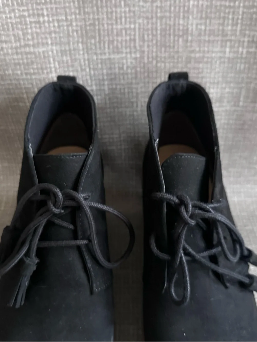 Dr. Scholl’s Women’s Black 3” Wedge Chukka Ankle Boots Lace Up Size 9M